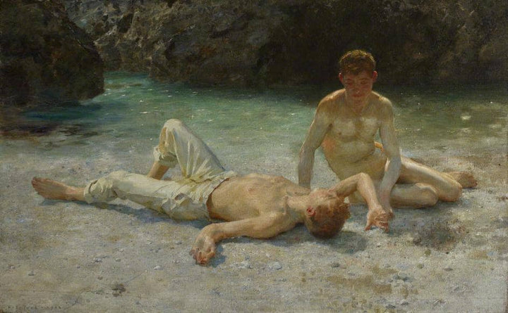 Noonday Heat by Henry Scott Tuke — hand-painted portrait oil painting reproduction on canvas
