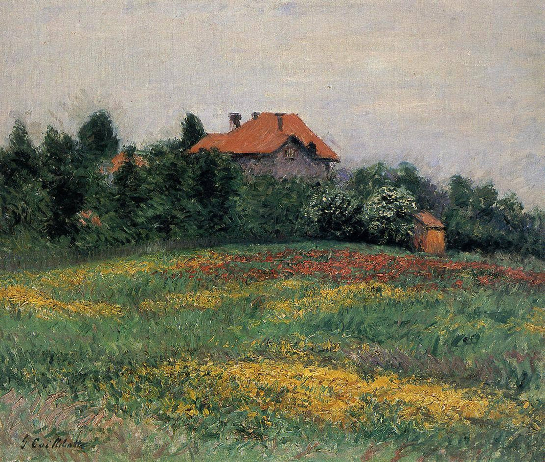 Norman Landscape by Gustave Caillebotte — hand-painted architectural oil painting reproduction on canvas