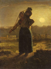 Norman Milkmaid by Jean-Francois Millet — hand-painted landscape oil painting reproduction on canvas