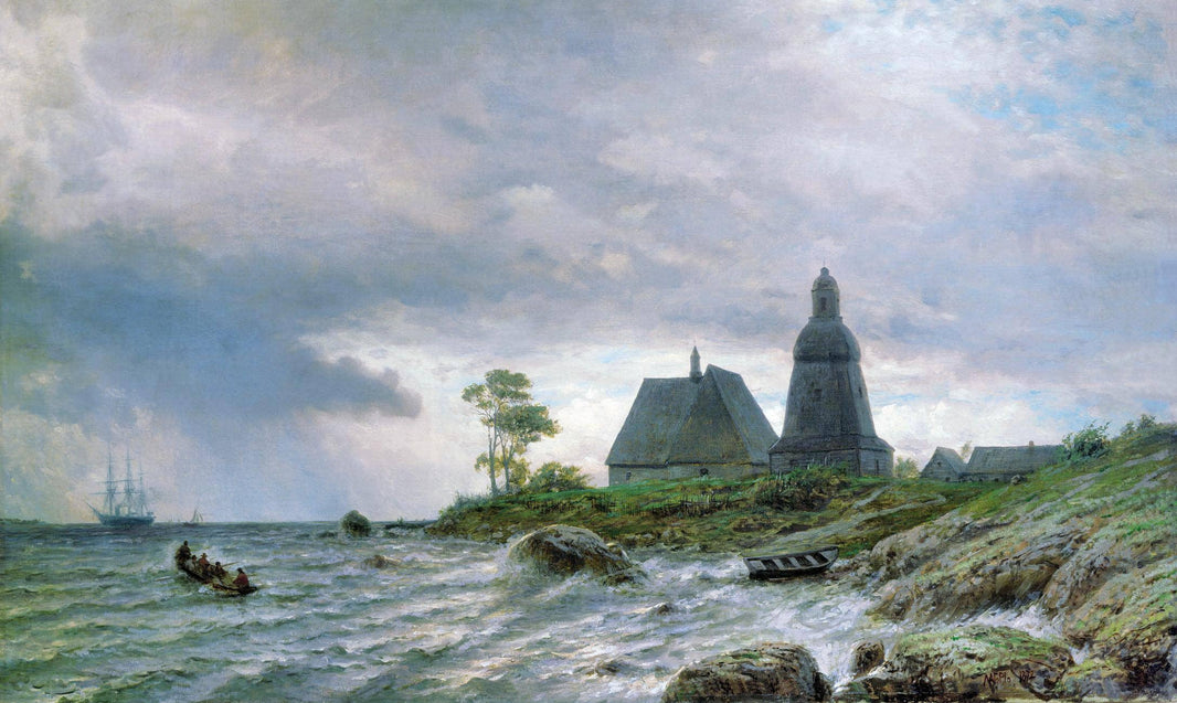 Northern landscape by Lev Lagorio — hand-painted architectural oil painting reproduction on canvas