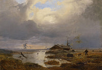 Norwegian Landscape by Andreas Achenbach — hand-painted landscape oil painting reproduction on canvas
