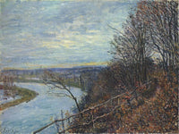 November Afternoon by Alfred Sisley — hand-painted botanical oil painting reproduction on canvas