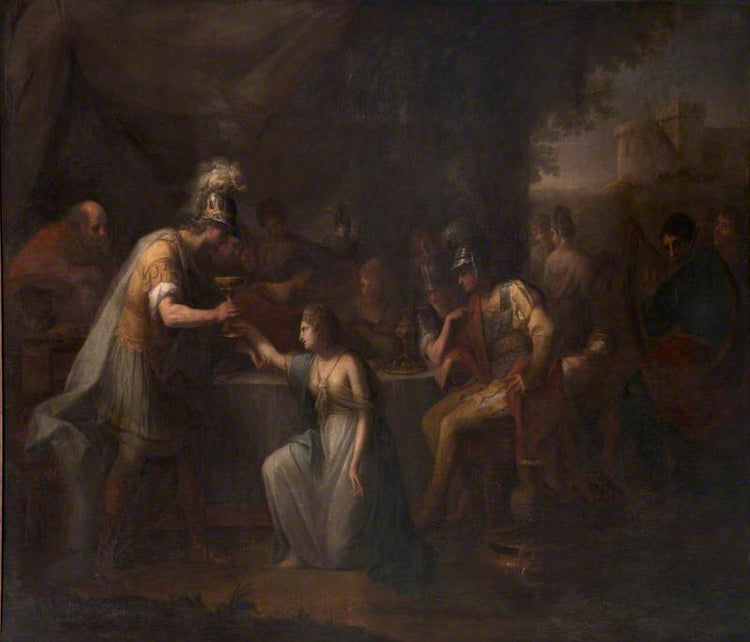 Vortigern, King of Britain, Enamoured with Rowena at the Banquet of Hengist, the Saxon General - Angelica Kauffman