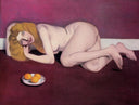 Nude Blond Woman with Tangerines by Felix Vallotton — hand-painted nude oil painting reproduction on canvas