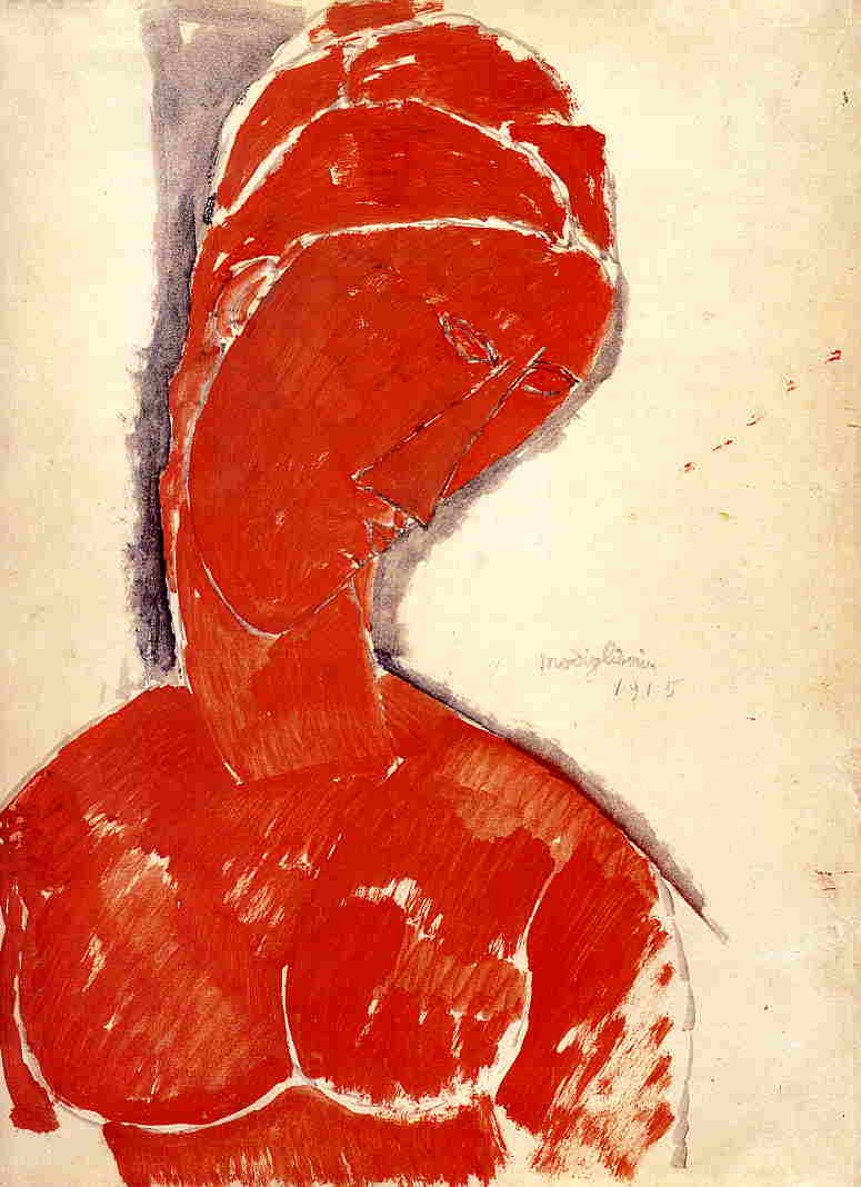 Nude Bust by Amedeo Modigliani — hand-painted abstract oil painting reproduction on canvas