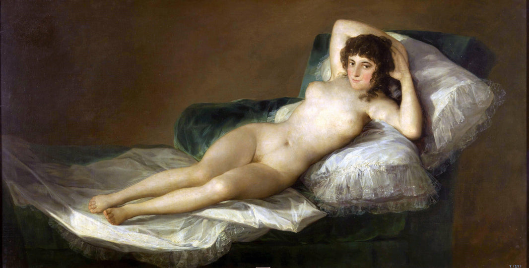 Nude Maja by Francisco Goya, hand-painted nude oil painting reproduction on canvas