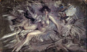 Nude of a young semi-reclining woman by Giovanni Boldini — surrealism oil painting wall art, Impressionism