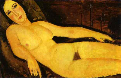 Nude on sofa in apartment