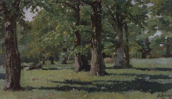 Oak Grove at Abramtsevo by Viktor Vasnetsov — hand-painted botanical oil painting reproduction on canvas