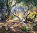 Oak Grove, Carmel by Guy Rose — hand-painted botanical oil painting reproduction on canvas