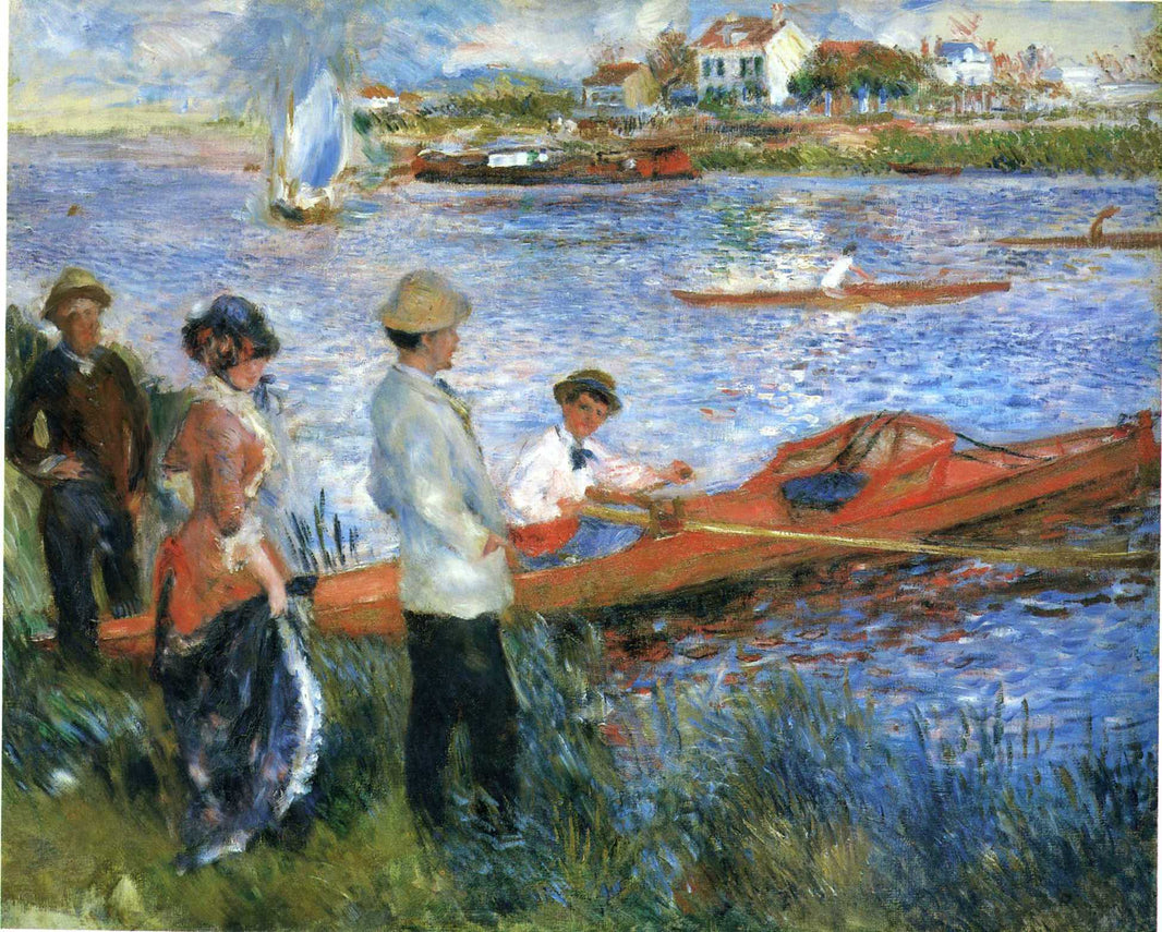 Oarsmen at Chatou by Pierre-Auguste Renoir — hand-painted landscape oil painting reproduction on canvas