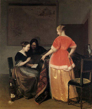 The Music Lesson - Jacob Ochtervelt