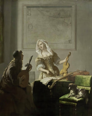 The Music Lesson - Jacob Ochtervelt