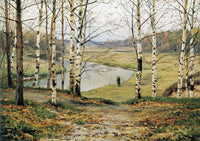 October by Efim Volkov — hand-painted botanical oil painting reproduction on canvas