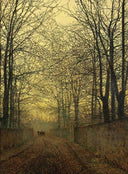 October Gold by John Atkinson Grimshaw — hand-painted botanical oil painting reproduction on canvas