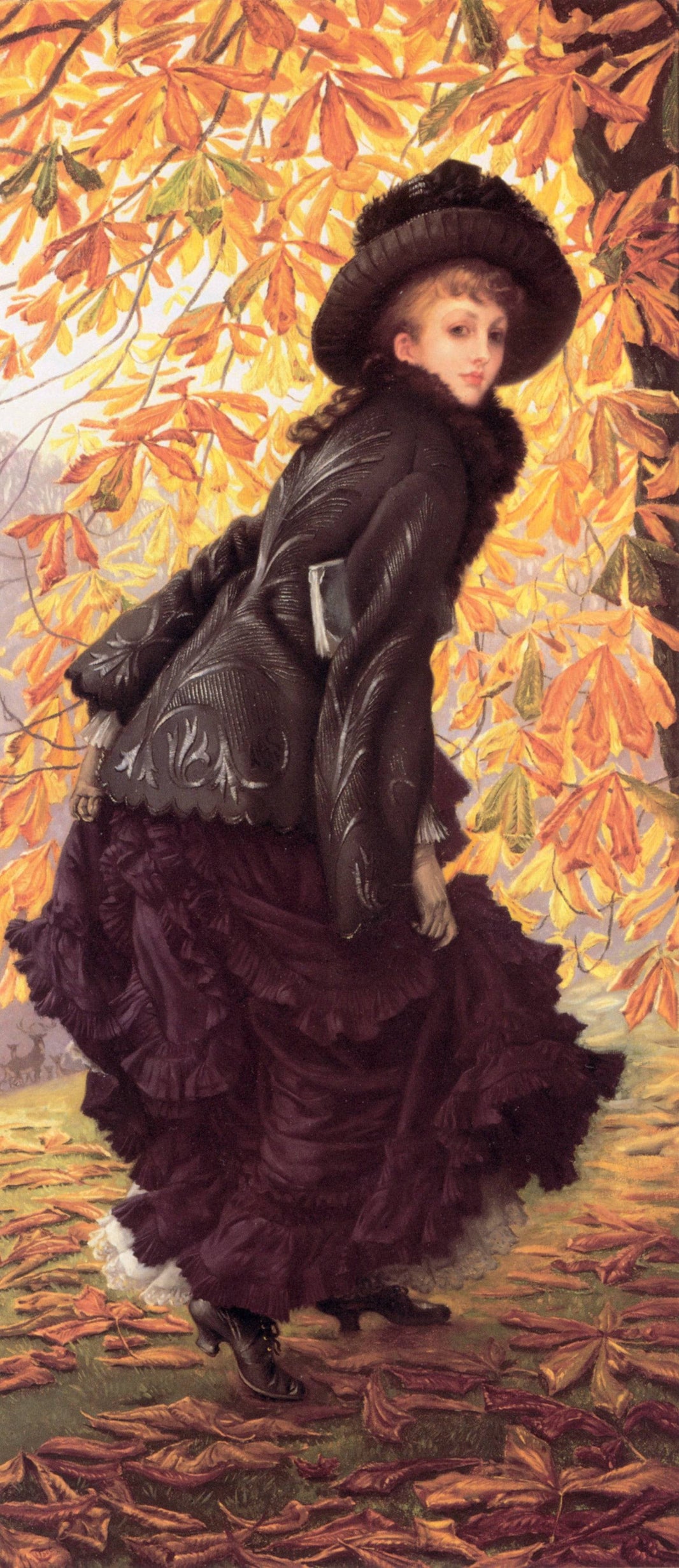 October by James Tissot, hand-painted portrait oil painting reproduction on canvas