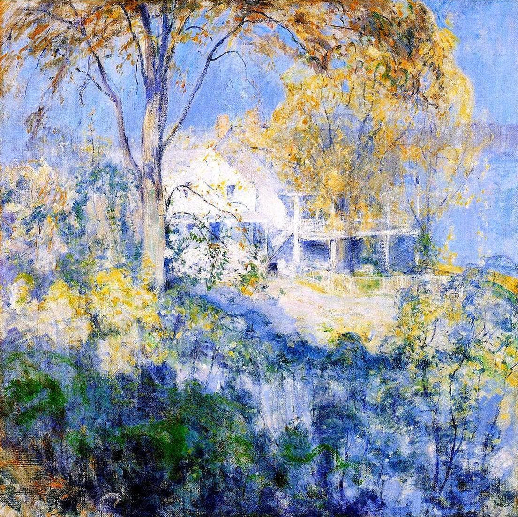 October by John Henry Twachtman — hand-painted botanical oil painting reproduction on canvas