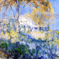 October by John Henry Twachtman — hand-painted botanical oil painting reproduction on canvas