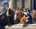 Oedipus Bids Farewell to Jocasta (study) by Alexandre Cabanel — hand-painted cultural oil painting reproduction on canvas
