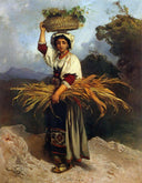 Off to the market by Anton Romako — hand-painted cultural oil painting reproduction on canvas