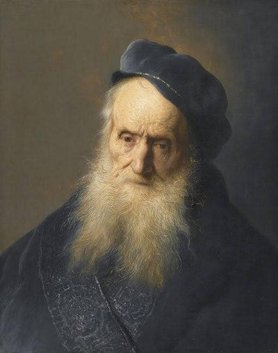 Study of the Head and Shoulders of an Old Bearded Man Wearing A Cap in dining room