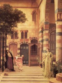 Old Damascus, Jew's Quarter by Frederic Leighton — hand-painted architectural oil painting reproduction on canvas