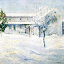 Old Holley House by John Henry Twachtman — winter oil painting wall art, Impressionism
