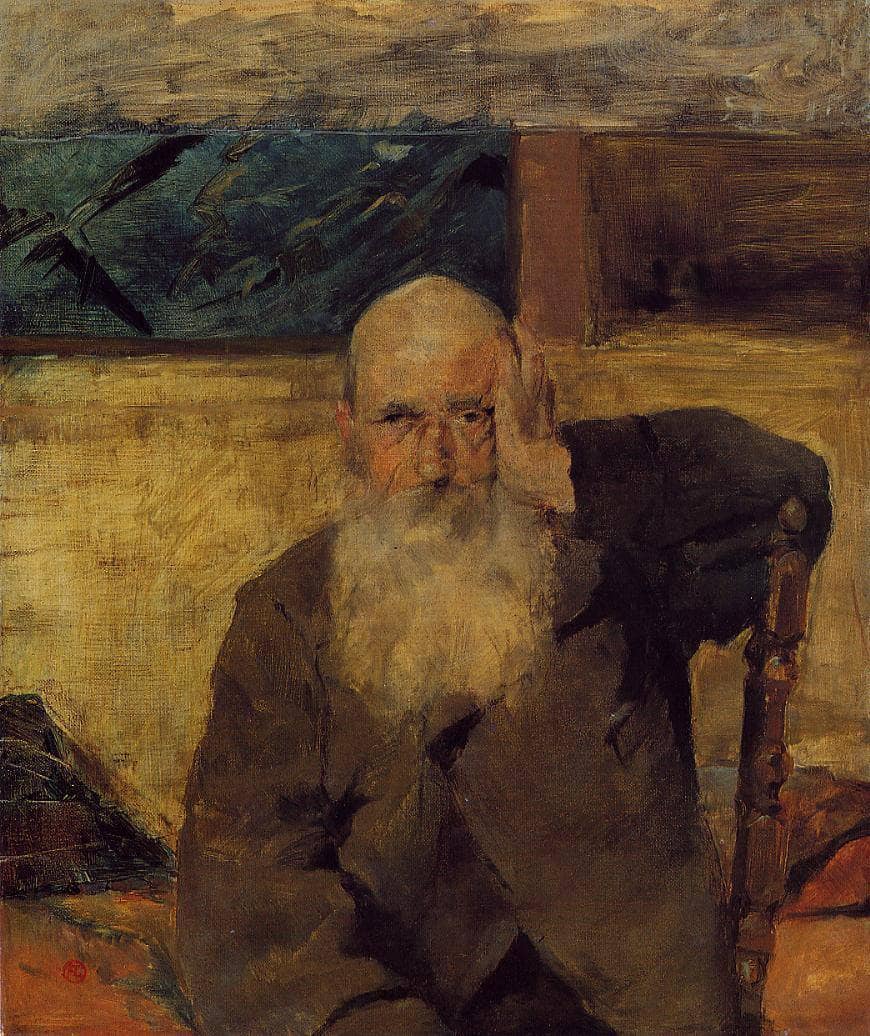Old Man at Celeyran by Henri de Toulouse-Lautrec — hand-painted portrait oil painting reproduction on canvas