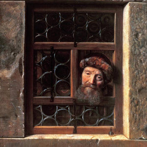 Old Man Looking Through a Window