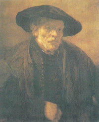 Old man with a Beret by Rembrandt — hand-painted portrait oil painting reproduction on canvas