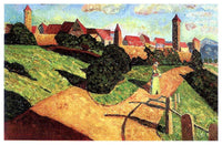 Old town II by Wassily Kandinsky — hand-painted architectural oil painting reproduction on canvas