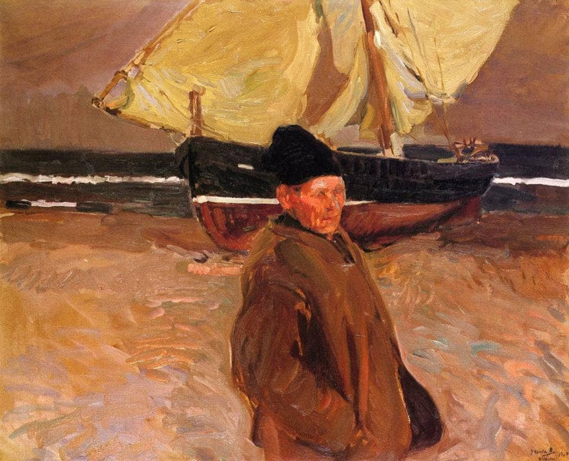 Old Valencian Fisherman on gallery wrap