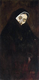 Old Woman by Gustav Klimt, male oil painting wall art, Symbolism