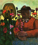 Old Woman from the Poorhouse in the Garden by Paula Modersohn-Becker — hand-painted abstract oil painting reproduction on canvas