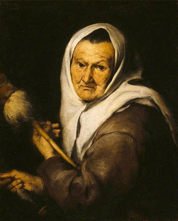 Old Woman with Distaff - Bartolome Esteban Murillo