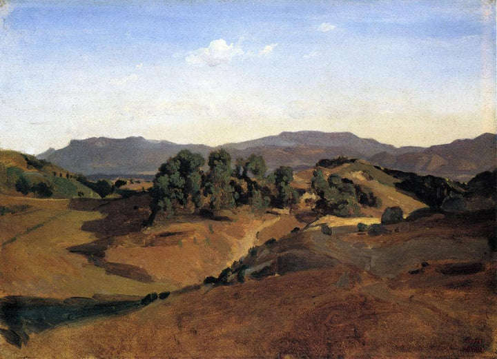 Olevano, La Serpentara by Camille Corot — hand-painted landscape oil painting reproduction on canvas