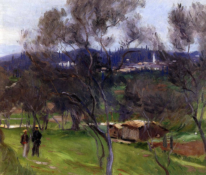 Olive Trees, Corfu by John Singer Sargent — hand-painted architectural oil painting reproduction on canvas