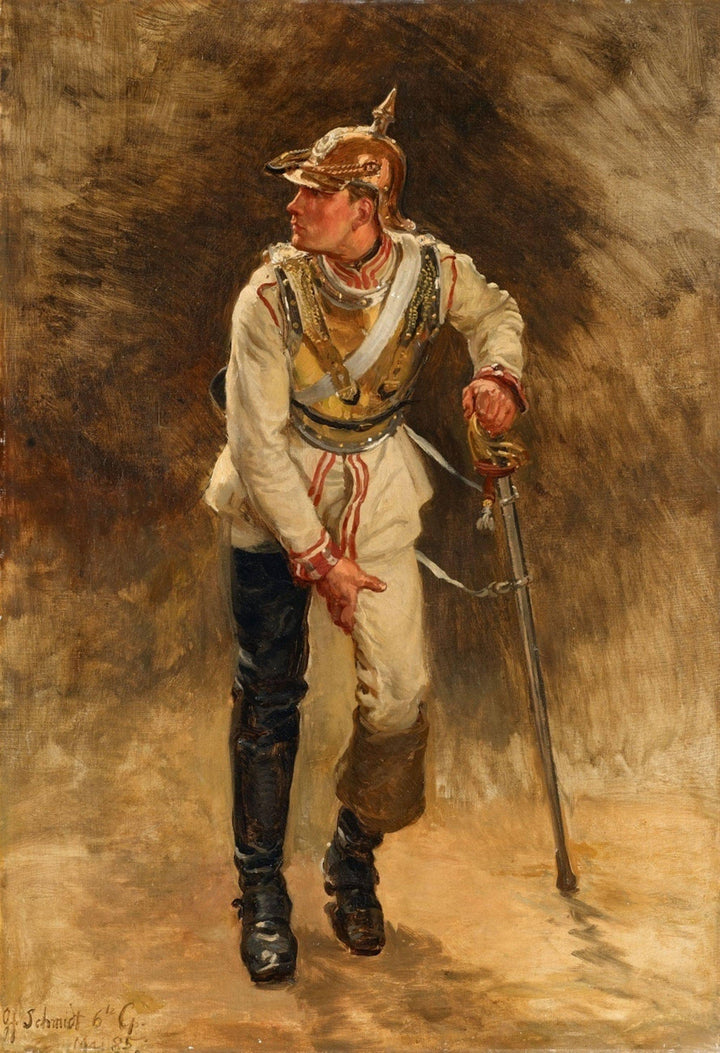Ölstudie Zu Dem Gemälde "Schlacht Bei Königgrätz" by Emil Hünten — hand-painted portrait oil painting reproduction on canvas