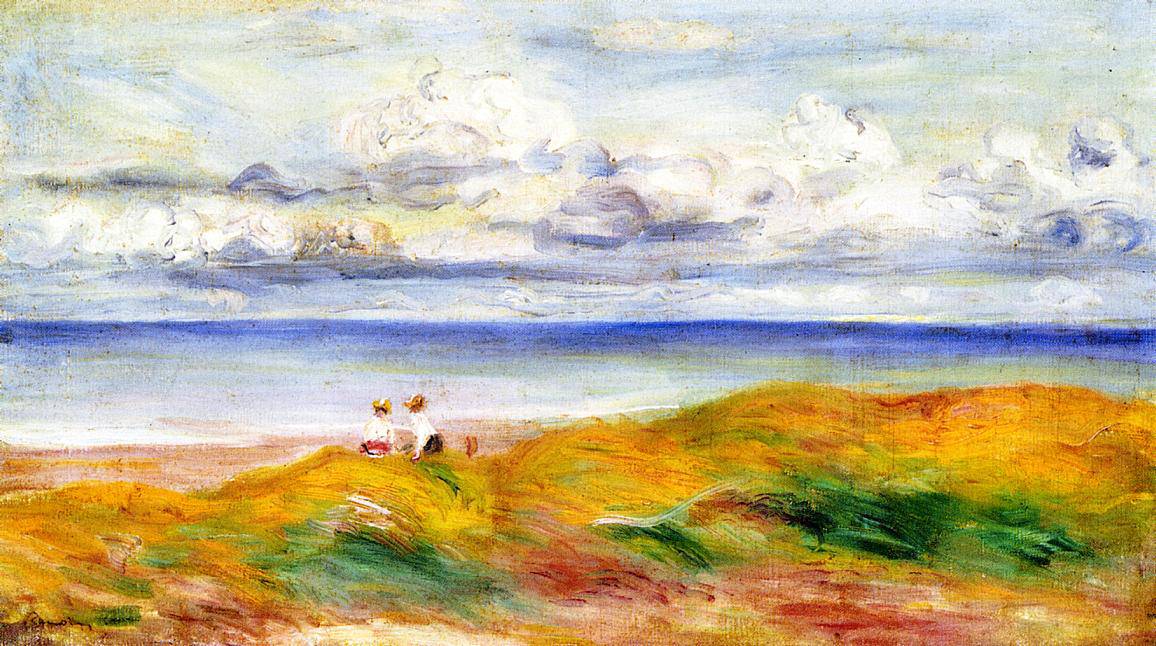 On a Cliff - Pierre-Auguste Renoir