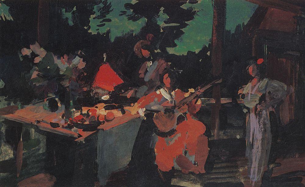 On a Terrace. Evening in the Country - Konstantin Korovin