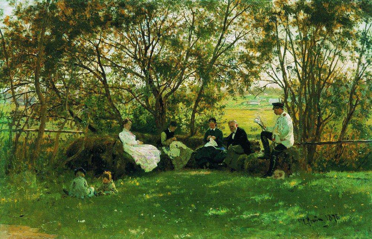 On a Turf Bench - Ilya Repin