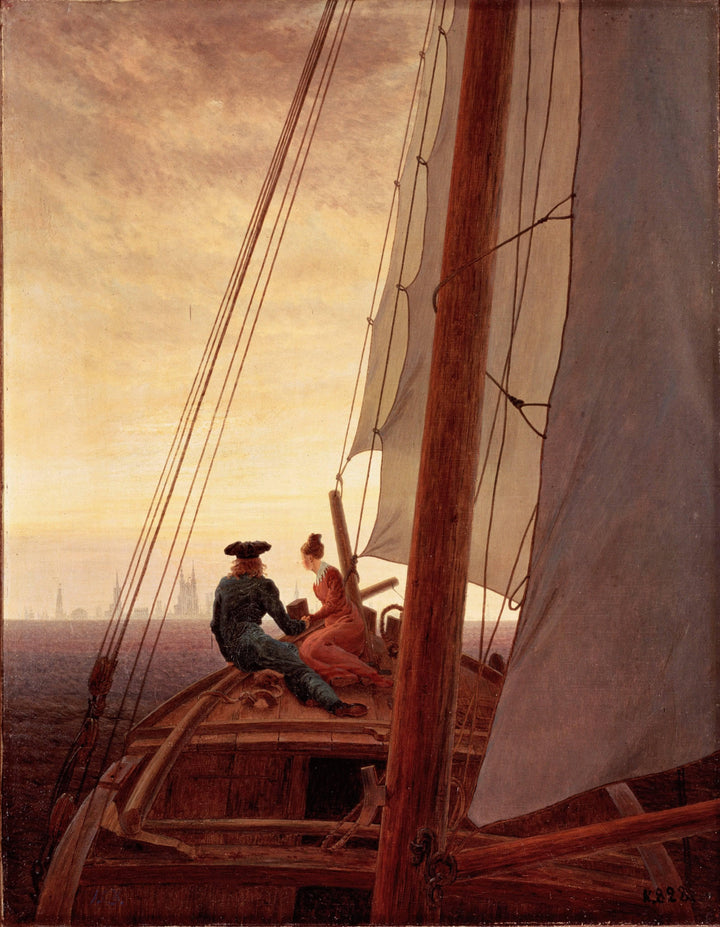 On Board a Sailing Ship by Caspar David Friedrich — hand-painted nautical oil painting reproduction on canvas