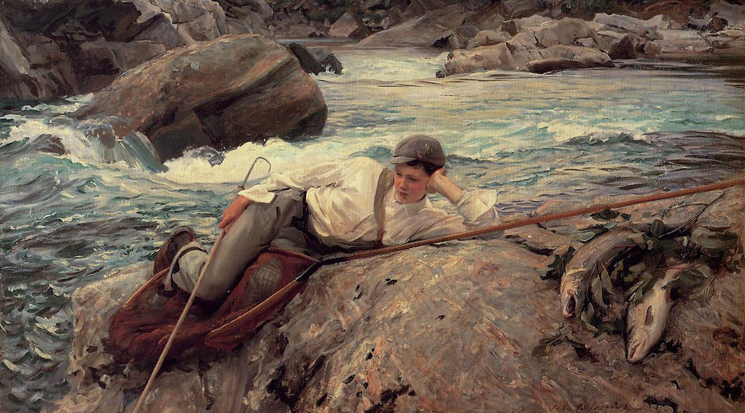 On His Holidays, Norway by John Singer Sargent — hand-painted landscape oil painting reproduction on canvas