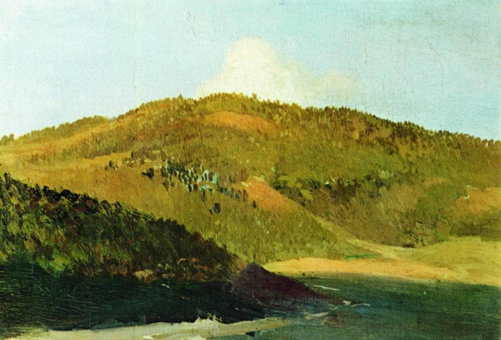 On peaks of Yaila by Isaac Levitan — hand-painted landscape oil painting reproduction on canvas