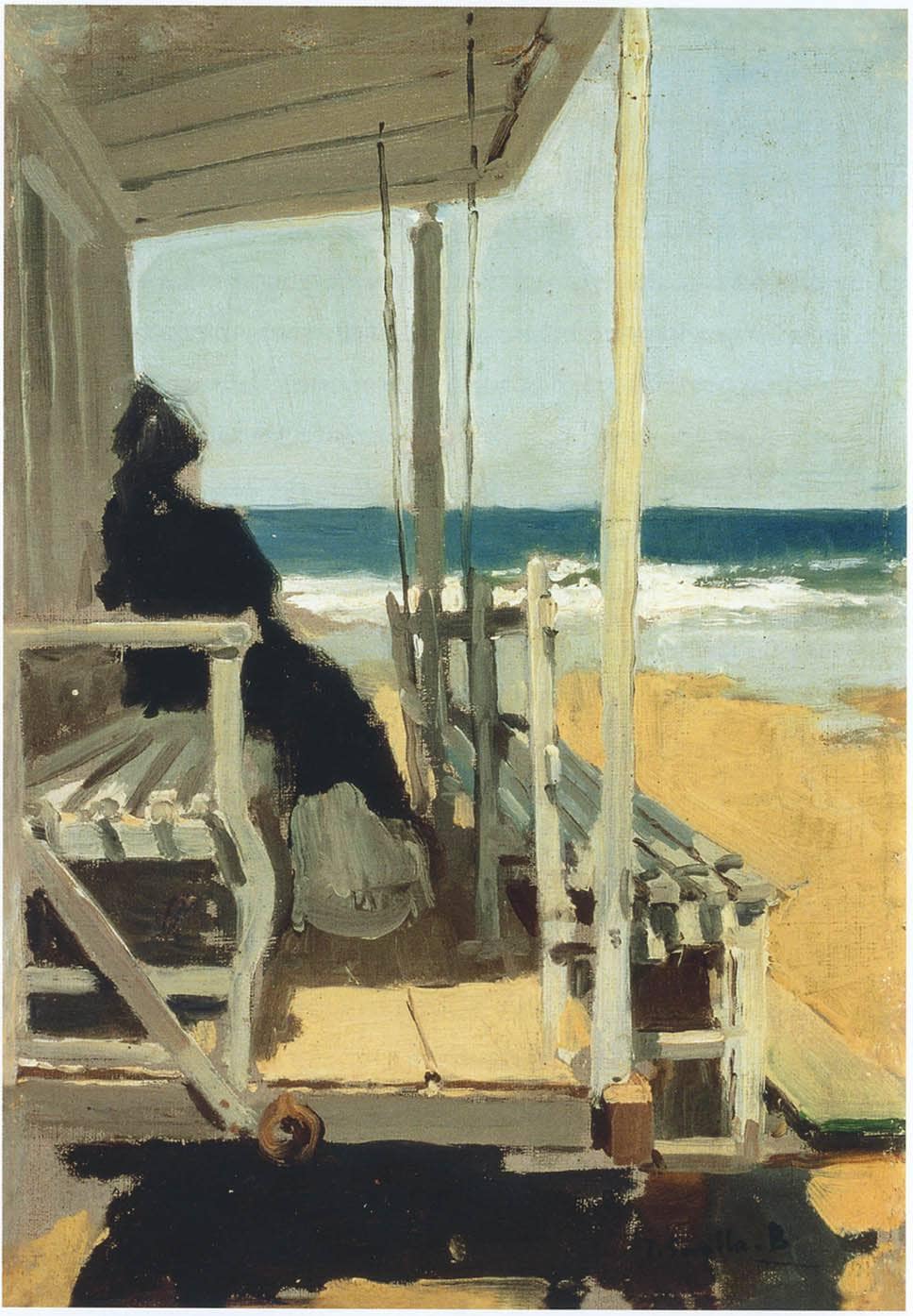 On San Sebastian beach by Joaquín Sorolla — hand-painted landscape oil painting reproduction on canvas