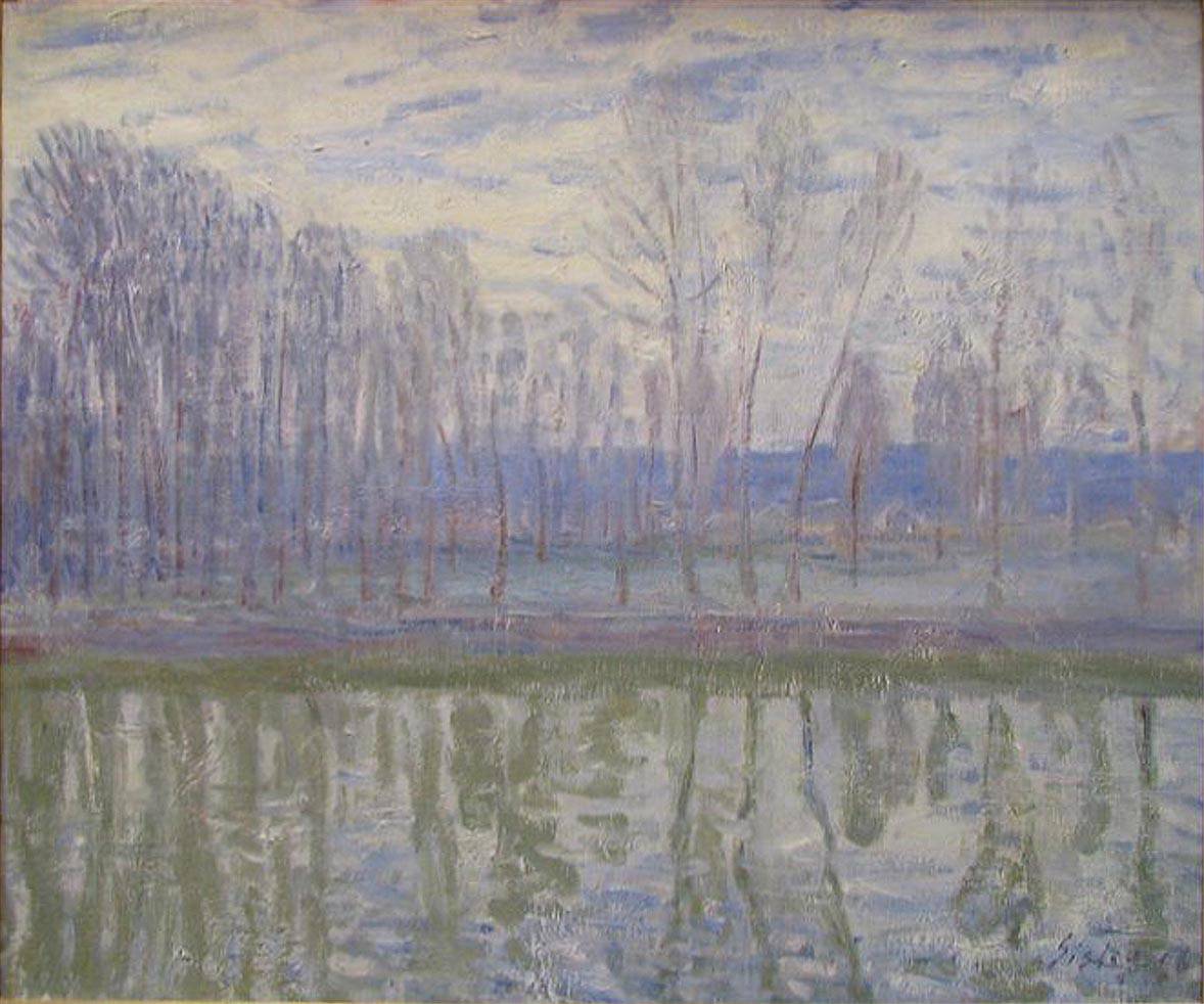 On the Banks of the River Loing - Alfred Sisley