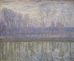 On the Banks of the River Loing - Alfred Sisley