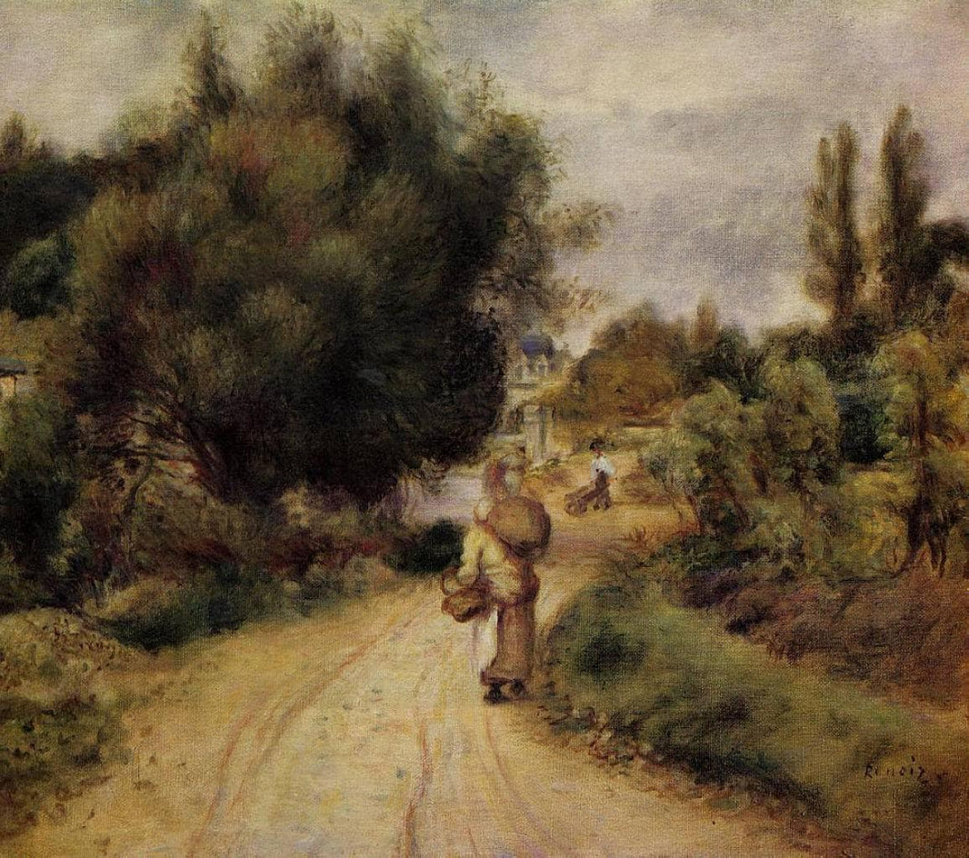 On the Banks of the River by Pierre-Auguste Renoir — hand-painted botanical oil painting reproduction on canvas