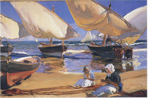 On the Beach at Valencia - Joaquín Sorolla