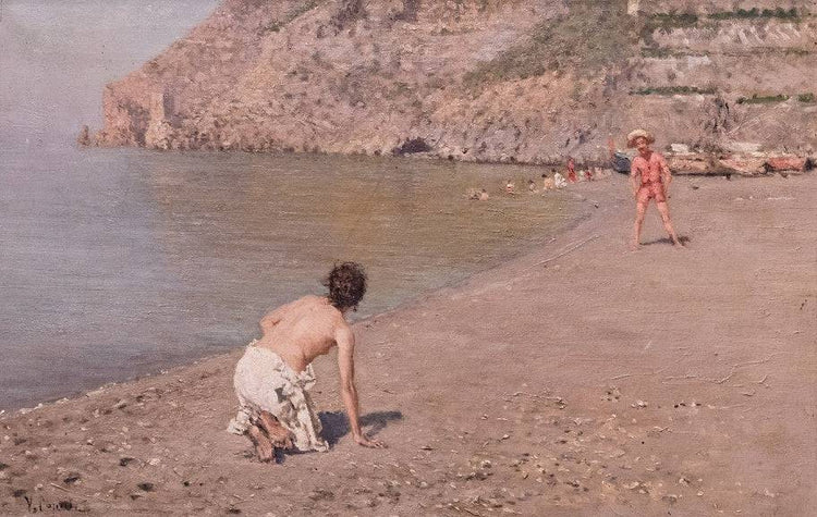 On the beach - Vincenzo Caprile